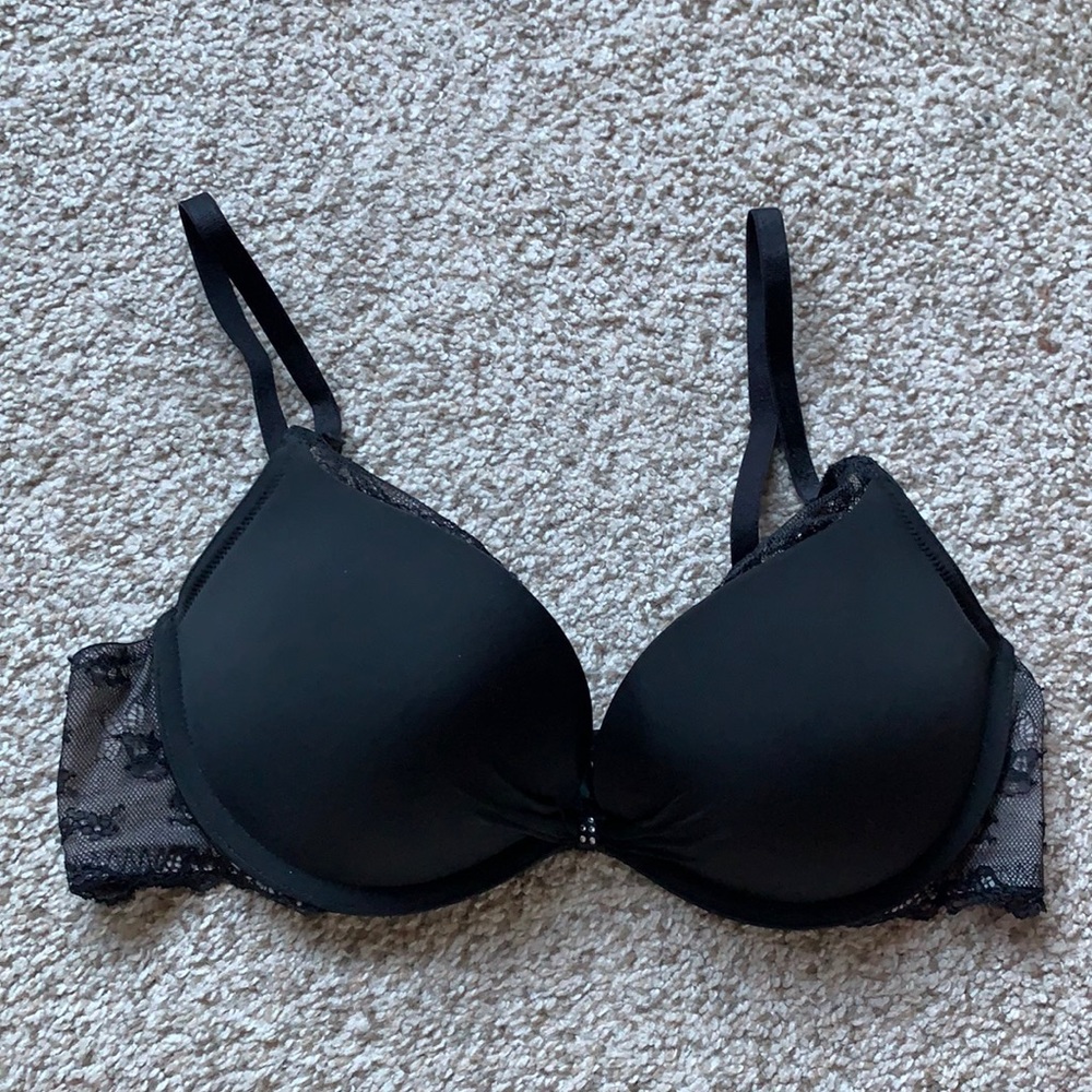 Victoria’s Secret Padded Demi Bra - Black Lace